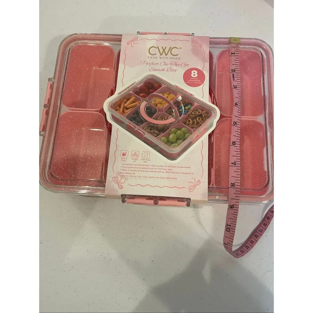 CWC Cook With Color pink snack box NWT